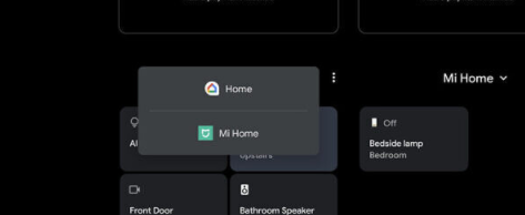 小米的Mi Home应用程序可以在安卓11的电源菜单中显示智能家居设备